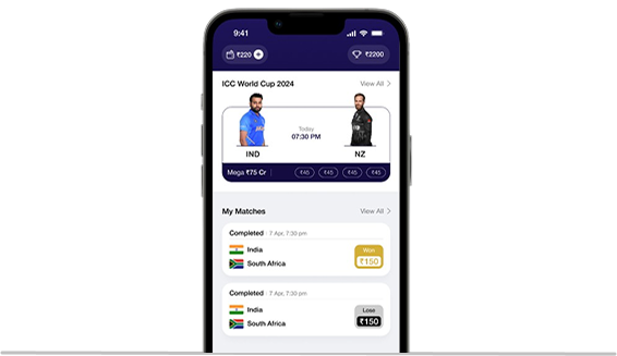 Select Match Mobile Screen